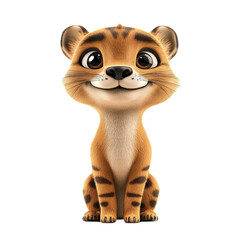 Fototapeta premium Cute Cartoon Animal with Big Eyes and Smile