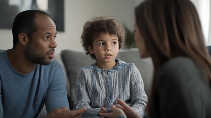 Autism research team conducting a focus group with parents. Featuring collaboration and data collection