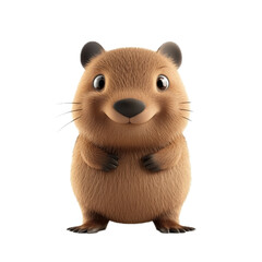 Fototapeta premium Cute Cartoon Wombat Character for Illustration Projects