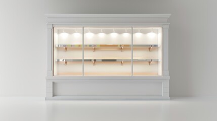 white display cabinet with shelves