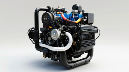 black automotive engine