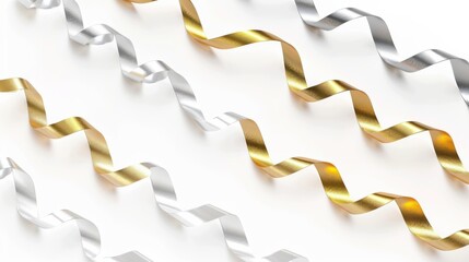 gold and silver ribbons