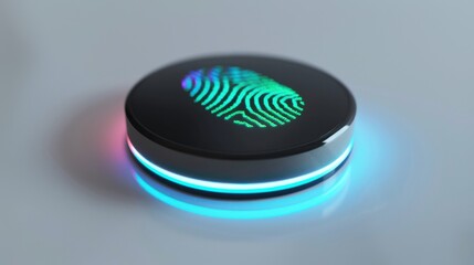 fingerprint scanner glowing