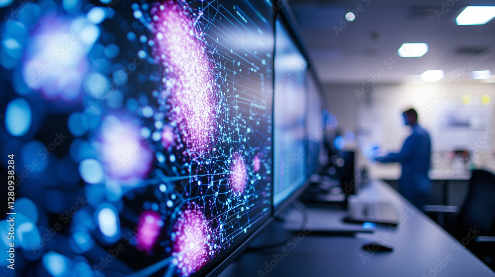 Aufkleber advanced imaging laboratory for cellular structure research,simulation