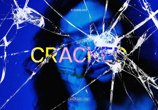 Cracked Glass Overlay Textures With Generative AI