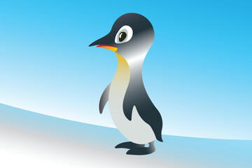 Penguin illustration  logo Design, Logo Design graphic Conception, logo icon template graphic art, vector illustration design.