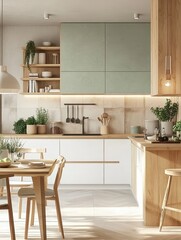 Modern kitchen displays furniture and built in cabinet options