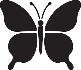 Simple flat silhouette butterflies illustration.
Black butterflies collection. Silhouettes, vector isolated on white background.