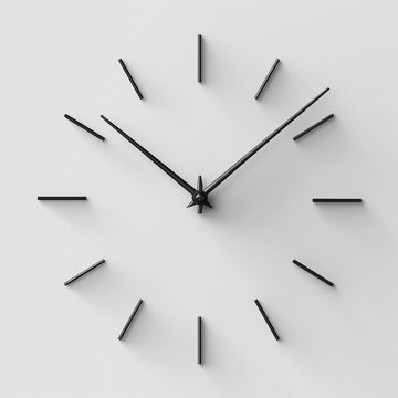 Abstract Clock Hands, Minimalist Design