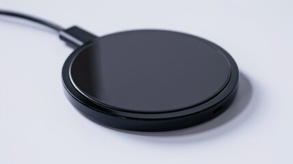 black wireless charging pad with sleek design