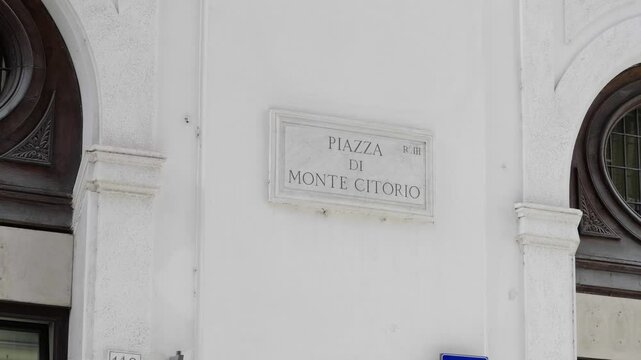 Piazza di Monte Citorio where the Chamber of Deputies of the Italian government is located. In Rome