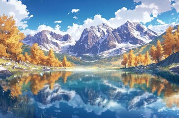 Fototapeta premium lake in the mountains