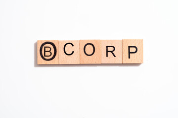 BCorp  in wooden tiles