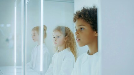 Autism research team measuring physiological responses during tests. Featuring biometric data collection and autism research