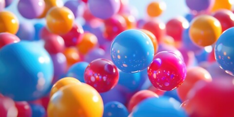 Variety of vibrant bubble balls, ideal for parties and events.