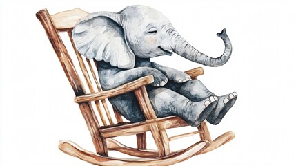 Artistic Watercolor Elephant Illustration