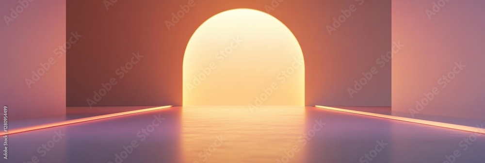 Leinwandbilder Elegant modern minimalist background featuring soft gradients and empty space for creative text placement. Generative AI