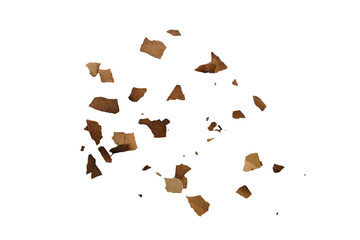 Burn paper isolated on white