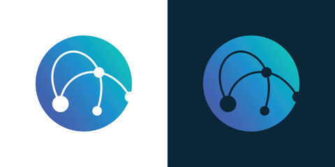 Chemistry science, molecular structure, chemical laboratory DNA cell protein vector logo, illustration.