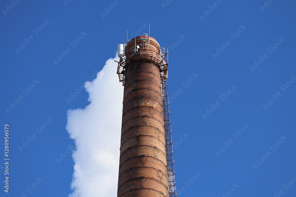 Poster tall clock tower standing proudly with intricate details and architectural design.