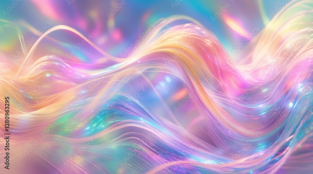 Poster dreamy abstract gradient background with soft, blurred motion.