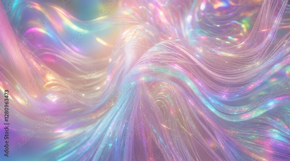 Poster dreamy abstract gradient background with soft, blurred motion.