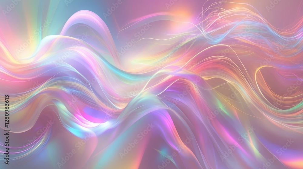 Poster dreamy abstract gradient background with soft, blurred motion.