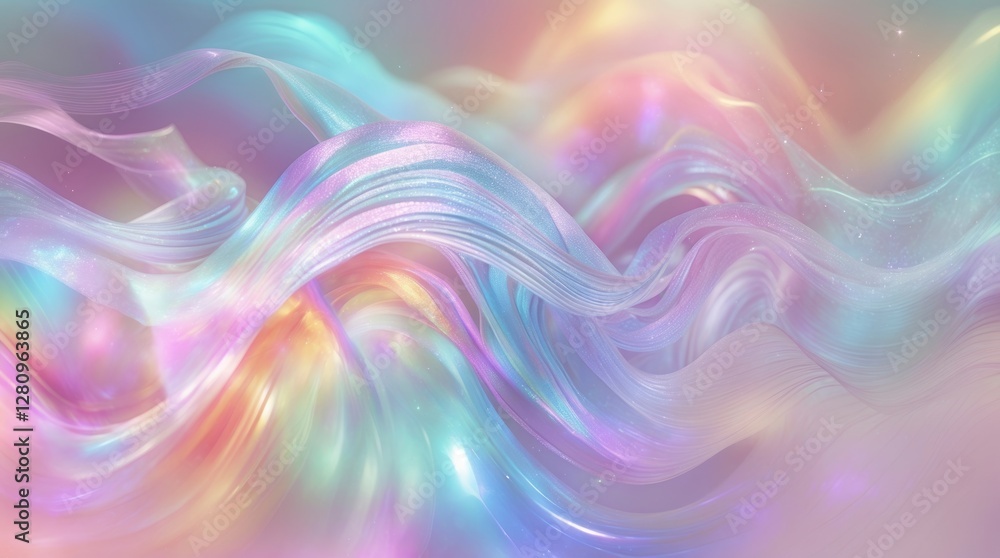 Poster dreamy abstract gradient background with soft, blurred motion.