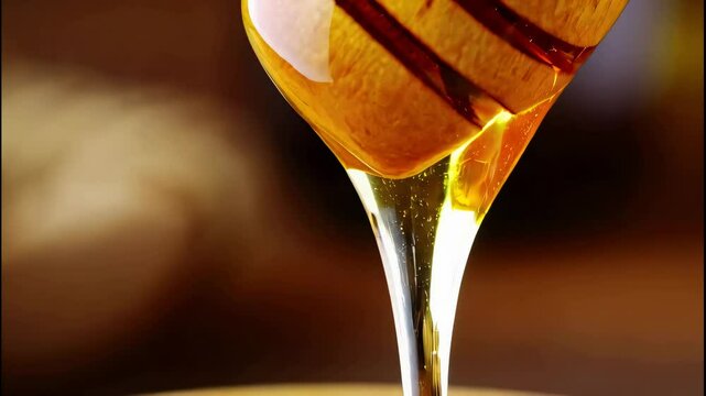 A glass of honey dripping with liquid, showcasing a refreshing and celebratory drink in a vibrant cocktail style