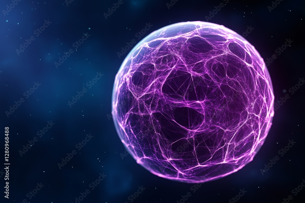 Aufkleber Data science abstract vector background 3D sphere cloud server Machine learning technology