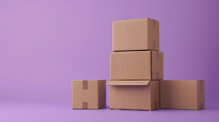 Obraz premium cardboard packaging container box 