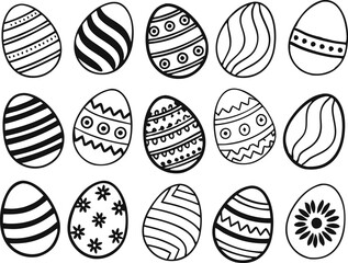 egg, easter, icon, silhouette, vector, pattern, outline, simple, white, design, stencil, art, shape, black, doodle, illustration, isolated, spring, background, abstract, template, happy, card, celebra