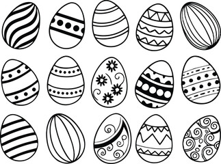 egg, easter, icon, silhouette, vector, pattern, outline, simple, white, design, stencil, art, shape, black, doodle, illustration, isolated, spring, background, abstract, template, happy, card, celebra