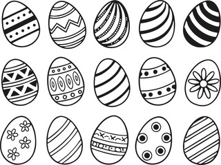 egg, easter, icon, silhouette, vector, pattern, outline, simple, white, design, stencil, art, shape, black, doodle, illustration, isolated, spring, background, abstract, template, happy, card, celebra