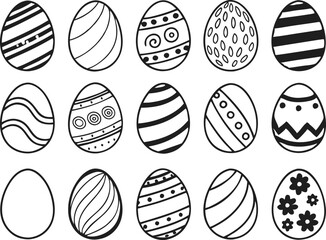 egg, easter, icon, silhouette, vector, pattern, outline, simple, white, design, stencil, art, shape, black, doodle, illustration, isolated, spring, background, abstract, template, happy, card, celebra