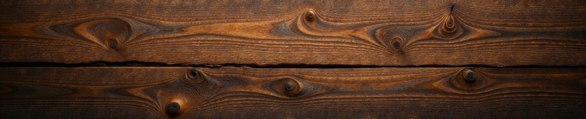 Naklejka premium Deeply saturated brown wood backdrop Intricate grain visible , material, dark brown wood, background