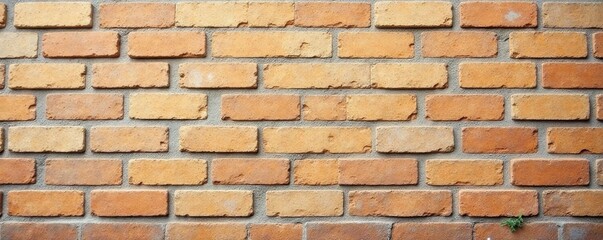 Obraz premium Aged, light-brown concrete block wall Repeating seamless pattern , backdrop, masonry, retro