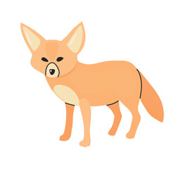 Fennec fox icon clipart avatar logotype isolated illustration