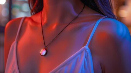 A person wearing a digital mindfulness device, highlighting the growing intersection of technology and mental health support for balanced living.