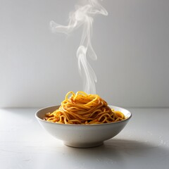 Instant masala Maggi served in a white bowl