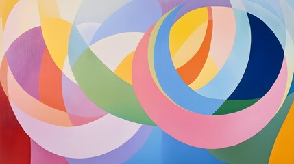 Obraz premium Abstract Colorful Swirls Painting Modern Art