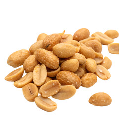 Obraz premium Tasty peanuts lying on white background