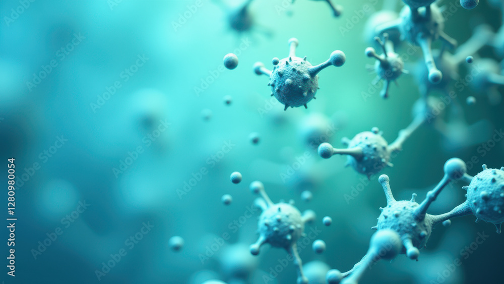 Poster zoomed-in view showing the molecular structure of semaglutide.
