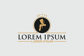 Classy and modern spray gun logo vector template