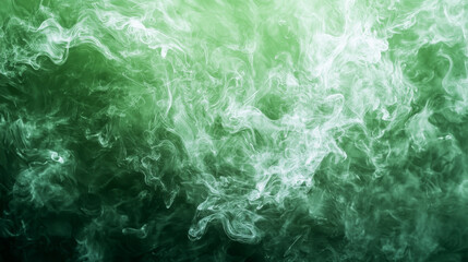 A mesmerizing green smoke effect creating an ethereal atmosphere of mystery.