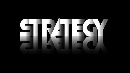 The shadow effect of text "STRATEGY". vector Illustration.
