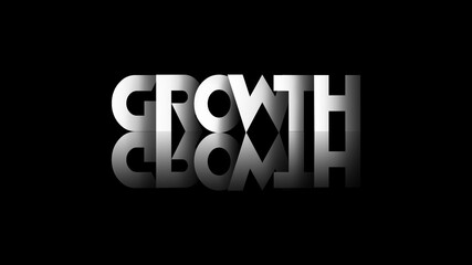 The shadow effect of text "GROWTH". vector Illustration.