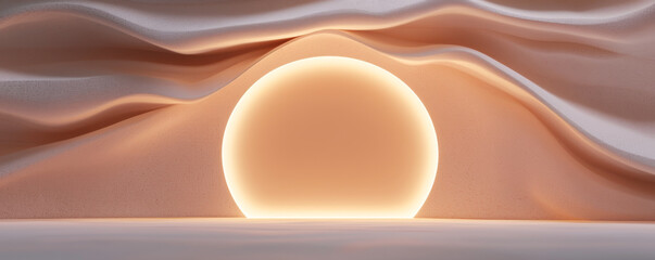 A serene sunset creates warm tones, blending light and shadow beautifully.