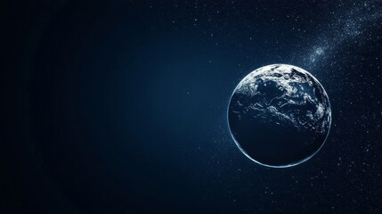 Fototapeta premium Dwarf planet Pluto glows under the light of the Milky Way's starry sky