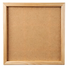 Fototapeta premium Square corkboard with light wood frame provides a versatile display surface. Isolated on a transparent background, PNG.